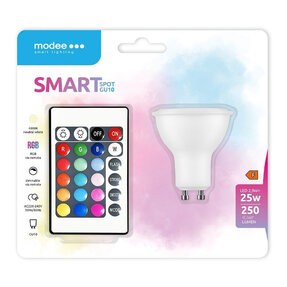 Modee Lighting LED žiarovka GU10 2,9W 4000K RGB + diaľkové ovládanie