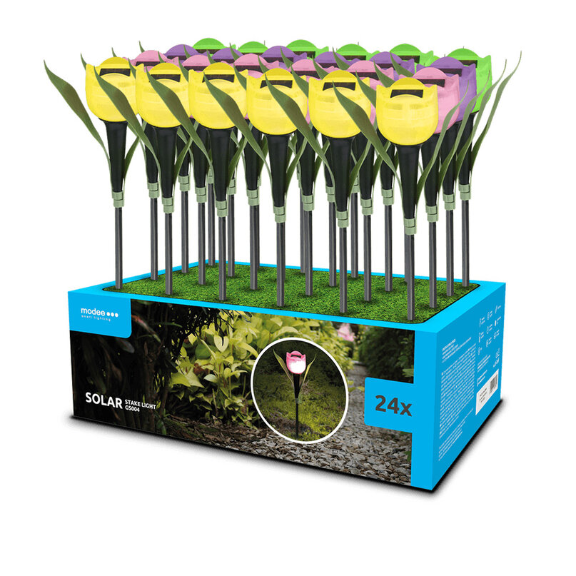 Modee solárne svietidlo GS004 zapichovacie ružové 31cm 1ks