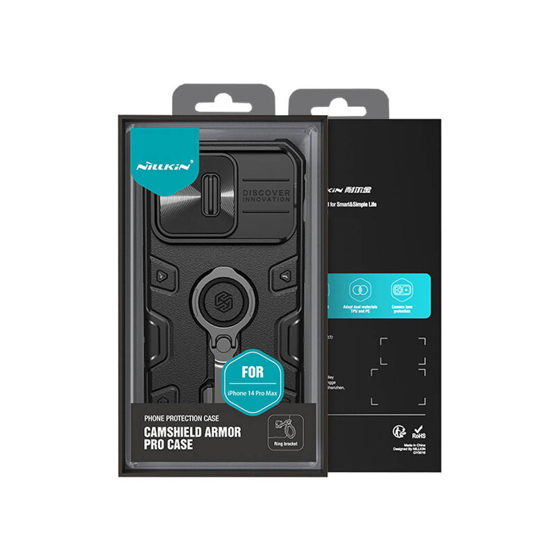 Ochranný kryt Nillkin CamShield Armor Pro pre Apple iPhone 14 PRO MAX čierny