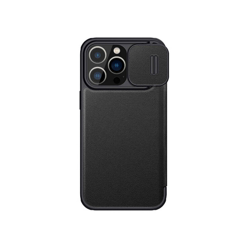 Ochranný kryt Nillkin Qin Leather Pro pre iPhone 14 PRO MAX čierny