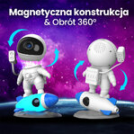 Projektor hviezdnej oblohy Astronaut s raketou