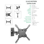 Superior držiak na TV 13-42“ Motion Extra Slim