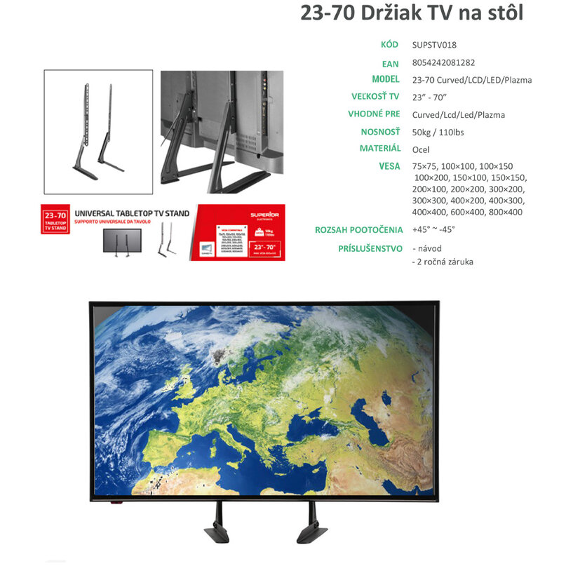 Superior držiak na TV 23-70“ na stôl