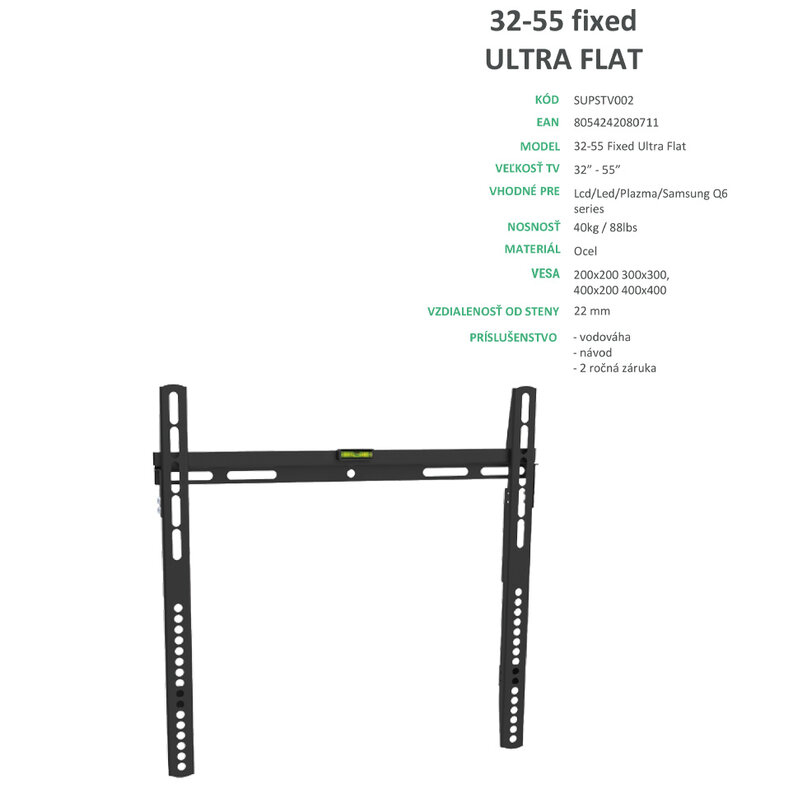 Superior držiak na TV 32-55“ Fixed Ultra Flat
