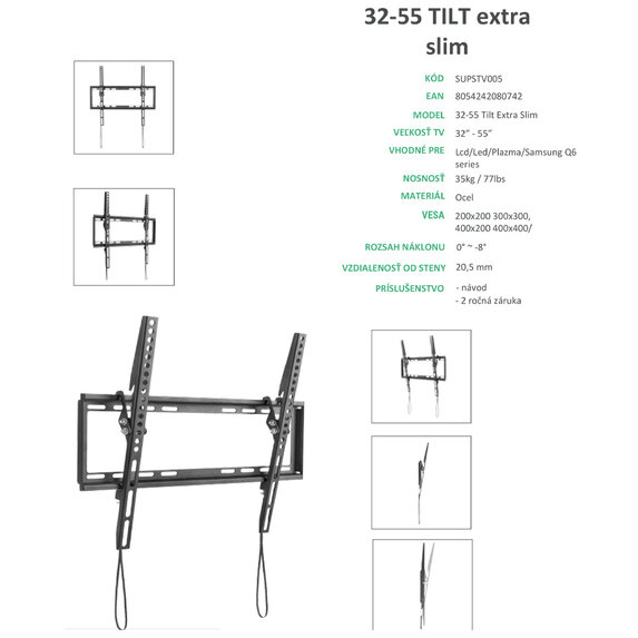 Superior držiak na TV 32-55“ Tilt Extra Slim