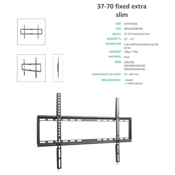 Superior držiak na TV 37-70“ Fixed Extra Slim