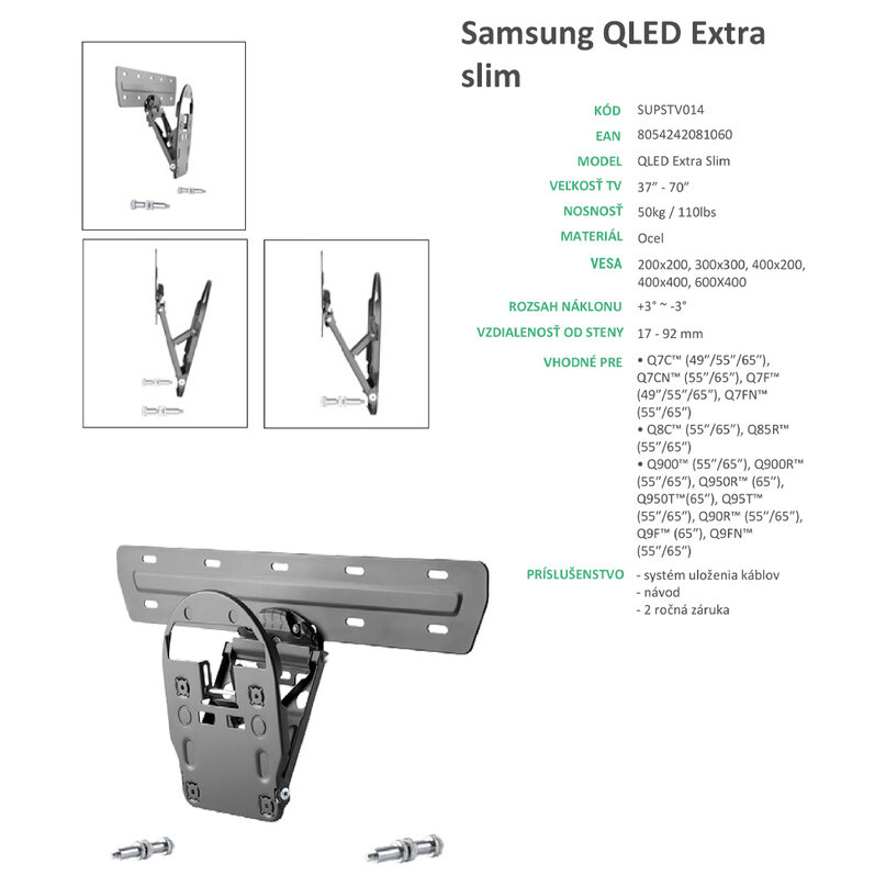 Superior držiak na TV 49-65“ QLED Tilt Extra Slim
