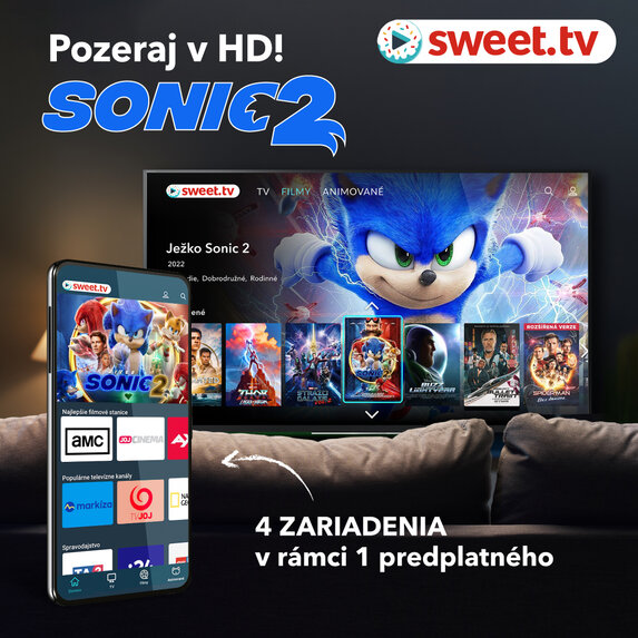 Sweet.tv predplatné 12 mesiacov balík “L