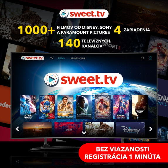 Sweet.tv predplatné 12 mesiacov balík “L