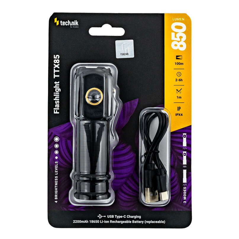 Technik Flashlight TTX85 3x P35 LED 850 lumenov
