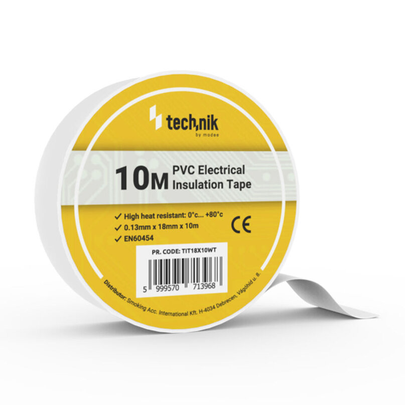 Technik izolačná páska 0,13mm x 18mm x 10m biela