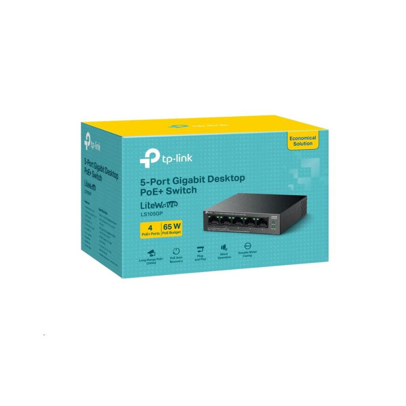 TP-Link LS105GP 5-portový switch 1Gbps POE