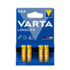 VARTA LONG LIFE alkalické batérie 4ks AAA