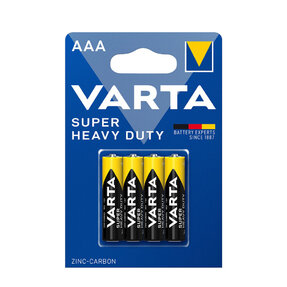 VARTA Superlife zinkovo-uhlíkové batérie 4ks AAA