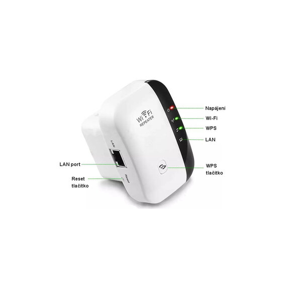 Wi-Fi repeater/opakovač OmkoTech N1-W biely