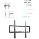 Superior držiak na TV 32-55" Fixed Extra Slim