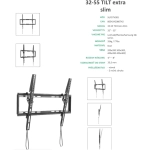 Superior držiak na TV 32-55" Tilt Extra Slim