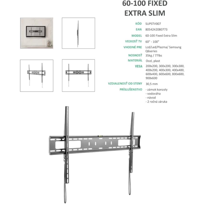 Superior držiak na TV 60-100" Fixed Extra Slim