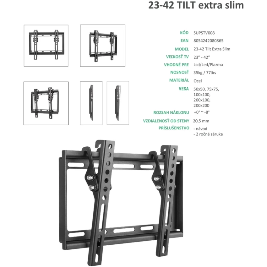 Superior držiak na TV 23-42" Tilt Extra Slim