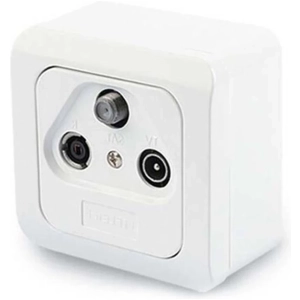 Exelento TSRK-01S TV+R+SAT zásuvka s krabicou