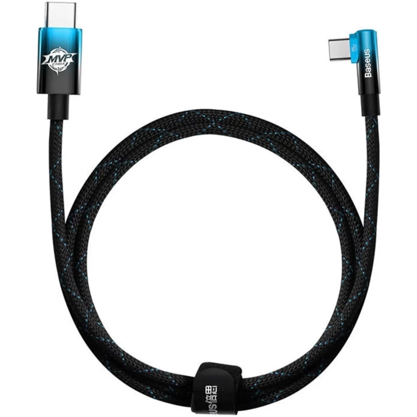 Baseus MVP2 USB-C/C kábel, 100W, 2m čierno/modrý (CAVP000721)