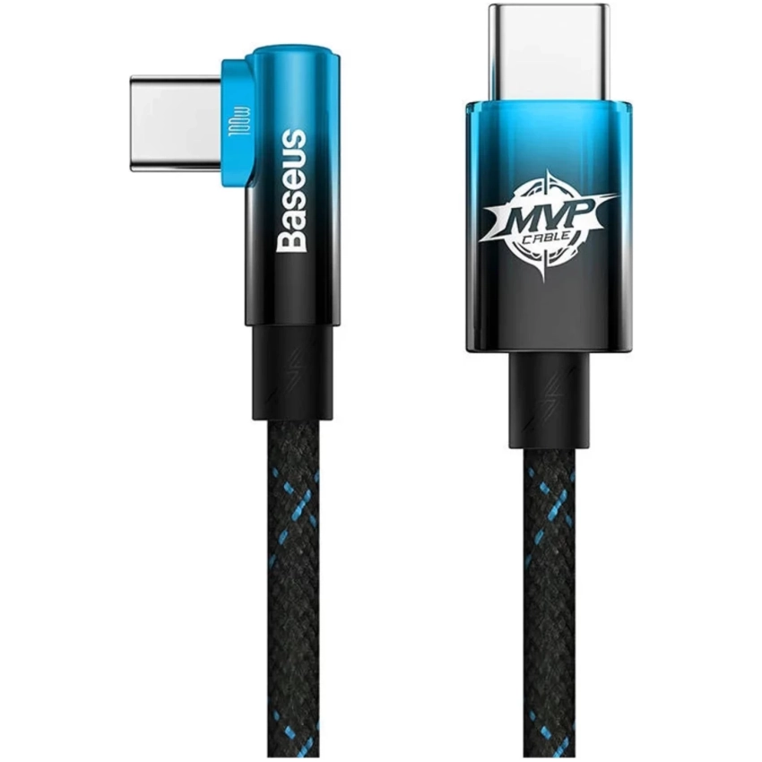 Baseus MVP2 USB-C/C kábel, 100W, 2m čierno/modrý (CAVP000721)