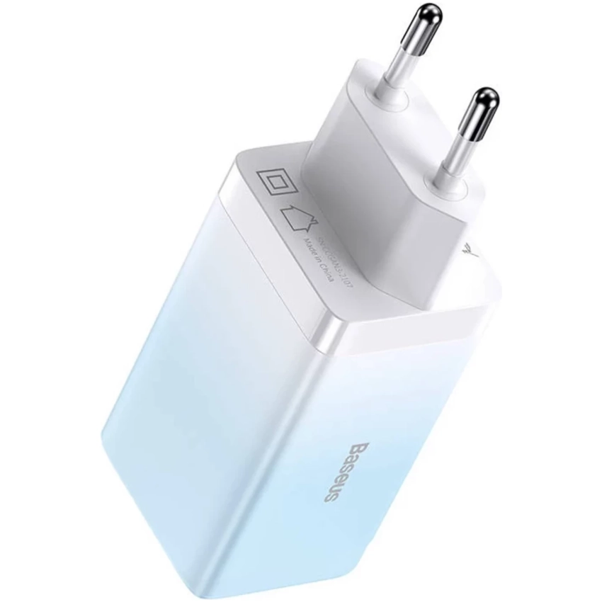 Baseus nabíjačka mobilných zariadení USB+ 2x USB-C 65W +1m kábel modrá