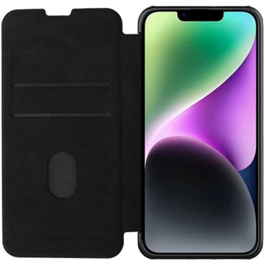 Ochranný kryt Nillkin Qin Leather Pro pre iPhone 14 PLUS čierny