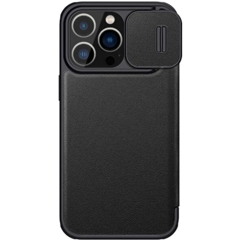 Ochranný kryt Nillkin Qin Leather Pro pre iPhone 14 PRO MAX čierny