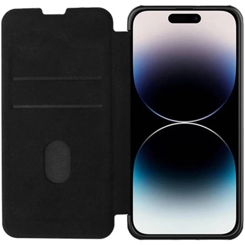 Ochranný kryt Nillkin Qin Leather Pro pre iPhone 14 PRO MAX čierny