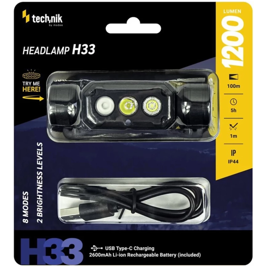 Technik H33 čelovka 1x18650 SST20