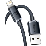 Baseus Crystal shine lightning kábel 2m 2,4A čierny
