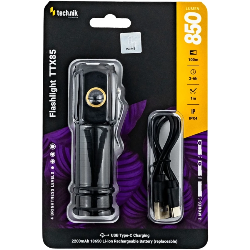 Technik Flashlight TTX85 3x P35 LED 850 lumenov