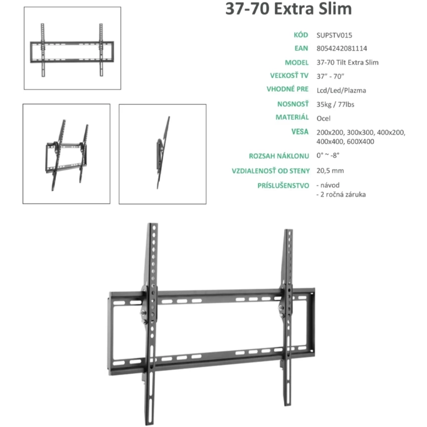 Superior držiak na TV 37-70" Tilt Extra Slim