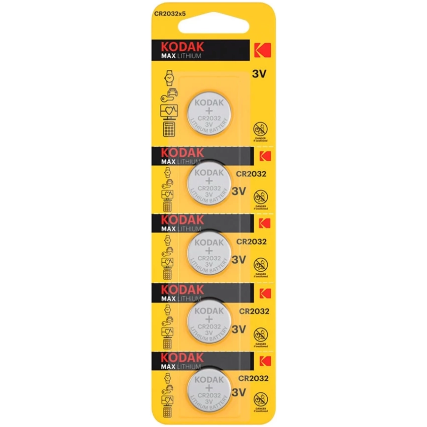 Kodak gombíková batéria CR2032 5ks 3V