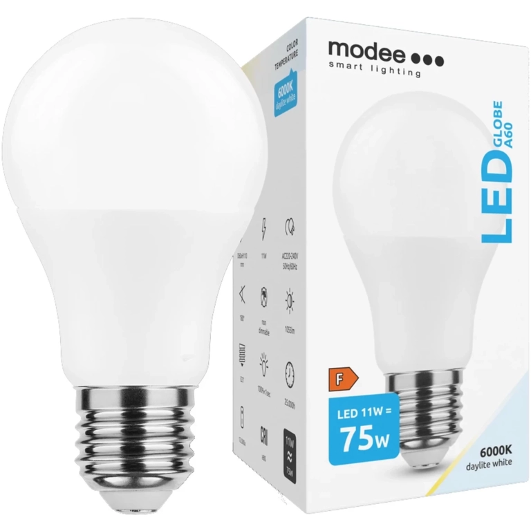 Modee Lighting LED žiarovka E27 11W 6000K A60 (75W)