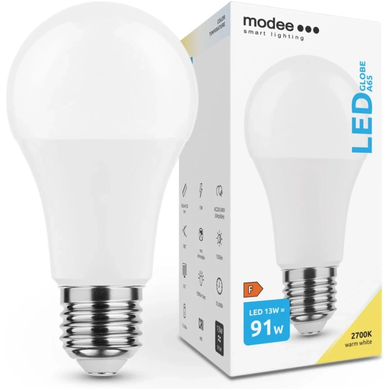 Modee Lighting LED žiarovka E27 13W 2700K A60 (91W)