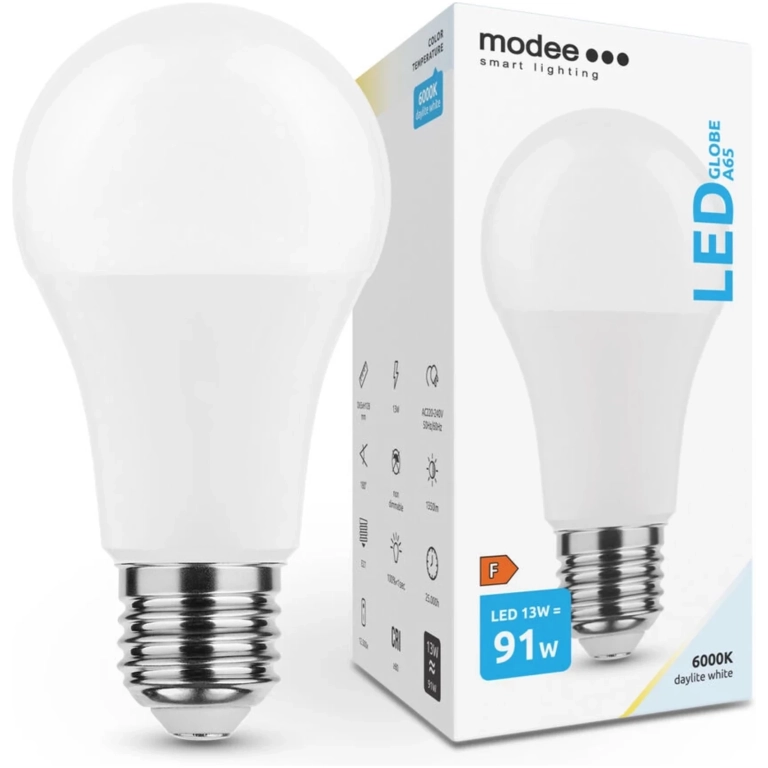 Modee Lighting LED žiarovka E27 13W 6000K A60 (91W)