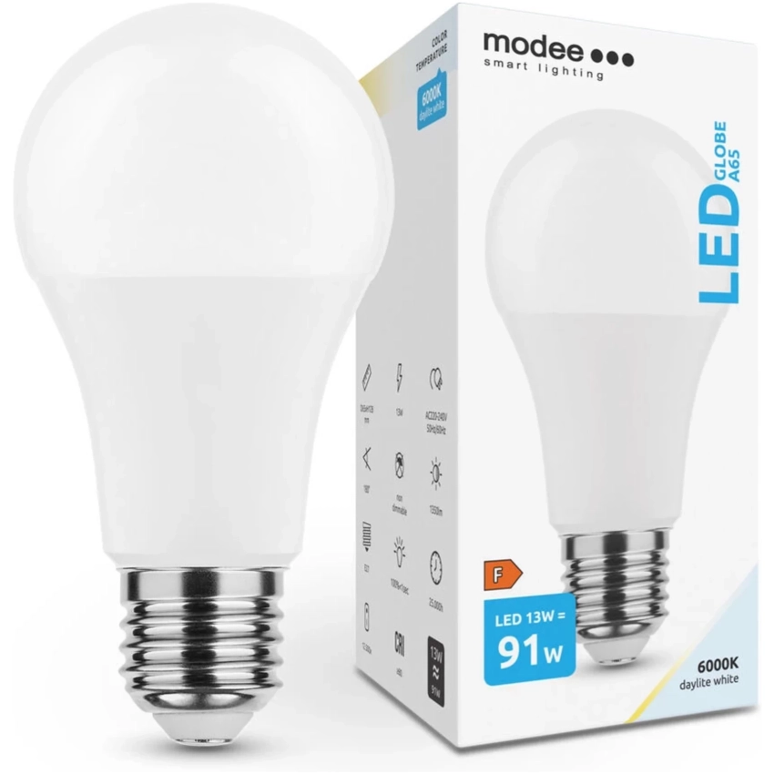 Modee Lighting LED žiarovka E27 13W 6000K A60 (91W)