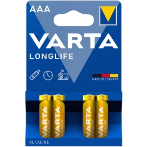 VARTA LONGLIFE alkalické batérie 4ks AAA