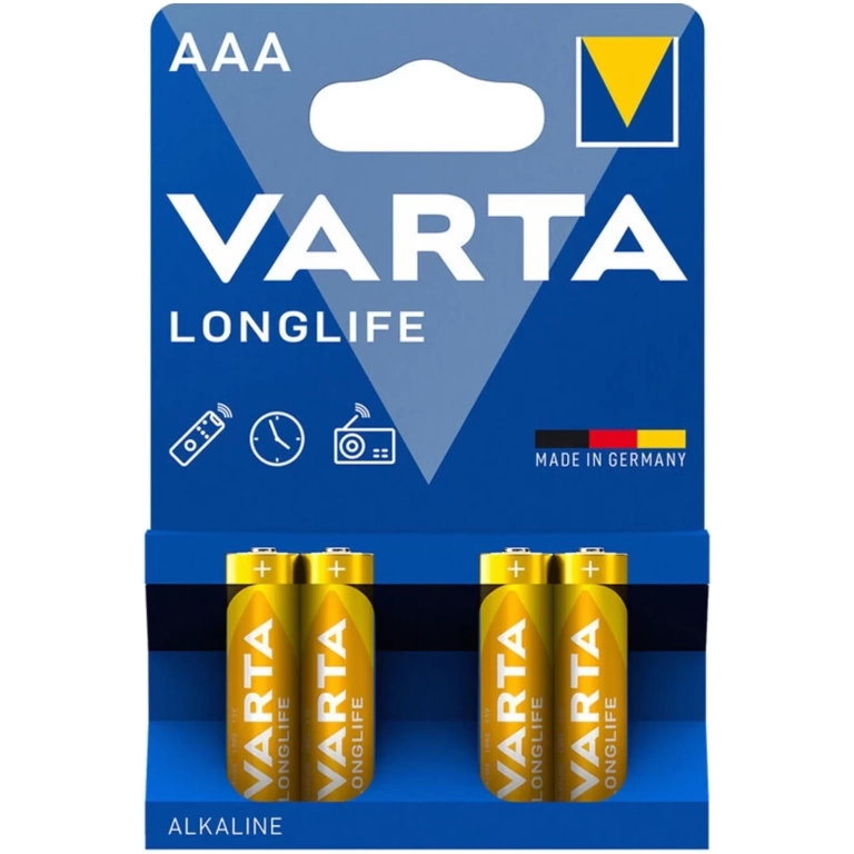 VARTA LONGLIFE alkalické batérie 4ks AAA