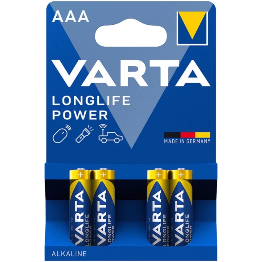 VARTA LONGLIFE POWER alkalické batérie 4ks AAA