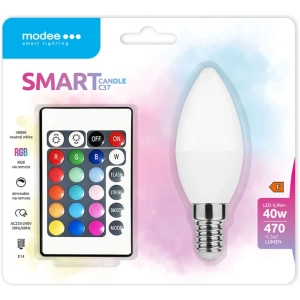 Modee Lighting LED žiarovka E14 RGB+W 4,9W 470 lumenov + diaľkové ovládanie (40W)