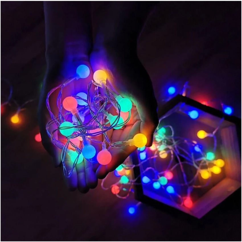 Modee Lighting LED vianočná reťaz 100 LED 10m multicolor bobule