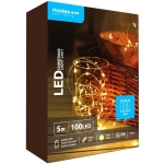Modee Lighting LED vianočná reťaz 100 LED 5m 3xAA teplá biela