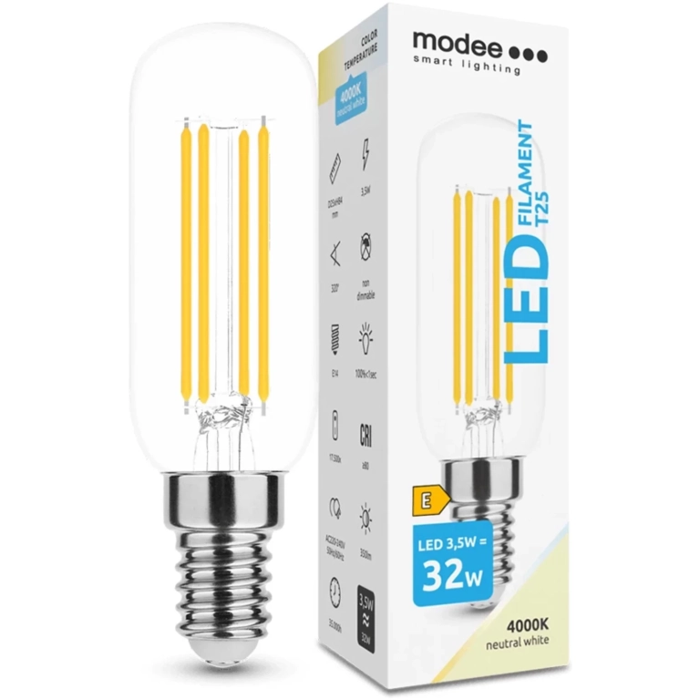 Modee Lighting LED Filament žiarovka E14 3,5W 4000K T25 (32W)