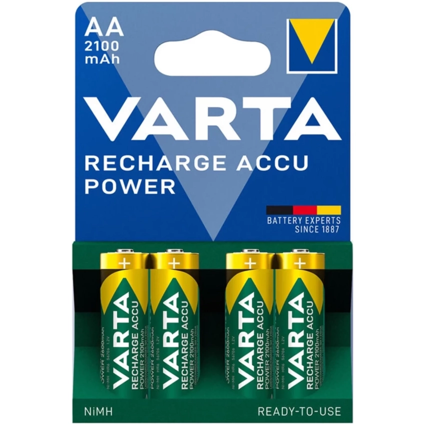 VARTA nabíjateľné batérie 2100mAh 4ks AA