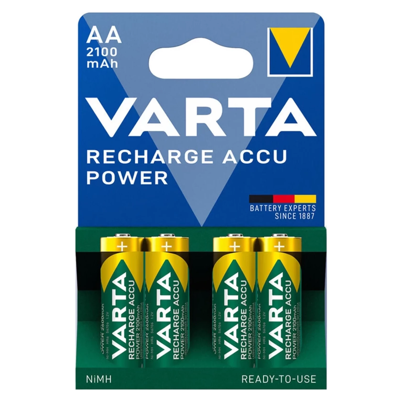 VARTA nabíjateľné batérie 2100mAh 4ks AA VARTA nabíjateľné batérie 2100mAh 4ks AA