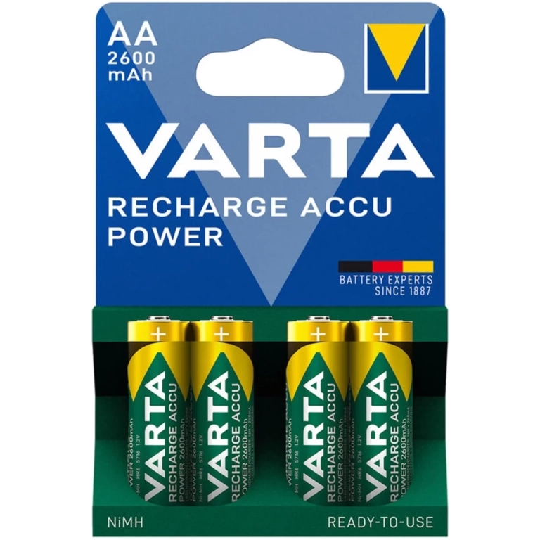 VARTA nabíjateľné batérie 2600mAh 4ks AA