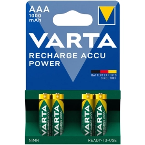 VARTA nabíjateľné batérie 1000mAh 4ks AAA